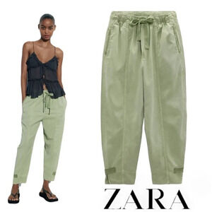 ZARA | Light Green | BALLOON PANTS